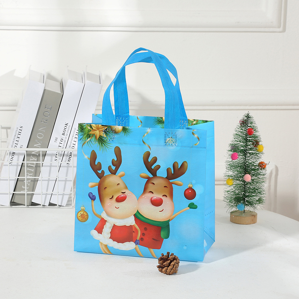 Christmas Festival Christmas Cute Santa Claus Snowman Nonwoven Holiday Gift Bags