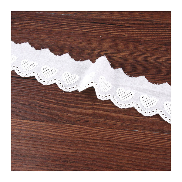 Classic cotton lace accessories 4.8cm love embroidered cotton thread…