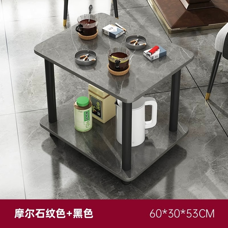 Mesa de mahjong, mesa de centro, estante de té, mesa lateral pequeña de doble capa móvil, sala de ajedrez y cartas, mini mesa de té especial para jugar a las cartas