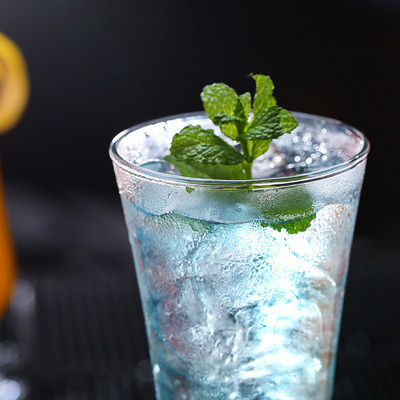 Gran por mayor vidrio transparente de alto blanco tazas de bebida fría dulces tazas de bebida de té de frutas creativas tazas de agua incolores tazas de jugo