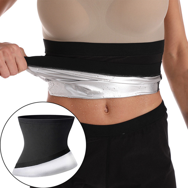 Amazon sauna sudor ropa correr deportes yoga fitness ropa con tira de silicona vientre contrayendo chaleco sudor-Romper el cuerpo que forma la ropa