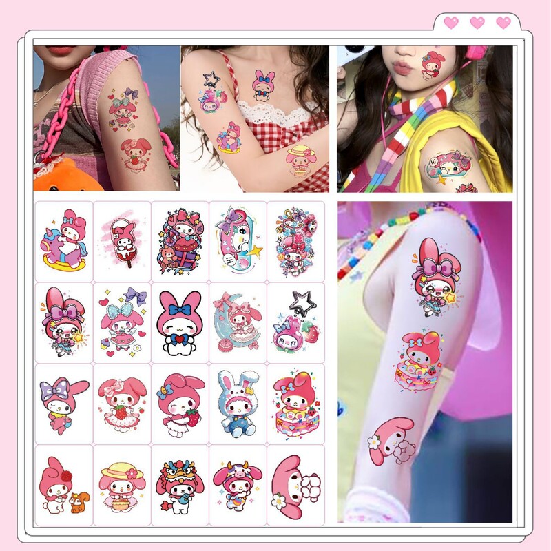 7X5Cm Melody Tattoo Stickers 20 Sheets Cartoon Tattoo Stickers Water Transfer Disposable Tattoos Birthday Party 7X5Cm Melody Tattoo Stickers 20 Sheets Cartoon Tattoo Stickers Water Transfer Disposable Tattoos Birthday Party