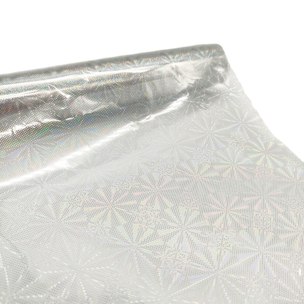 耐高温银色雪花点子镭射洗铝转移膜耐折白高牢度烫金金属镀铝膜鞋