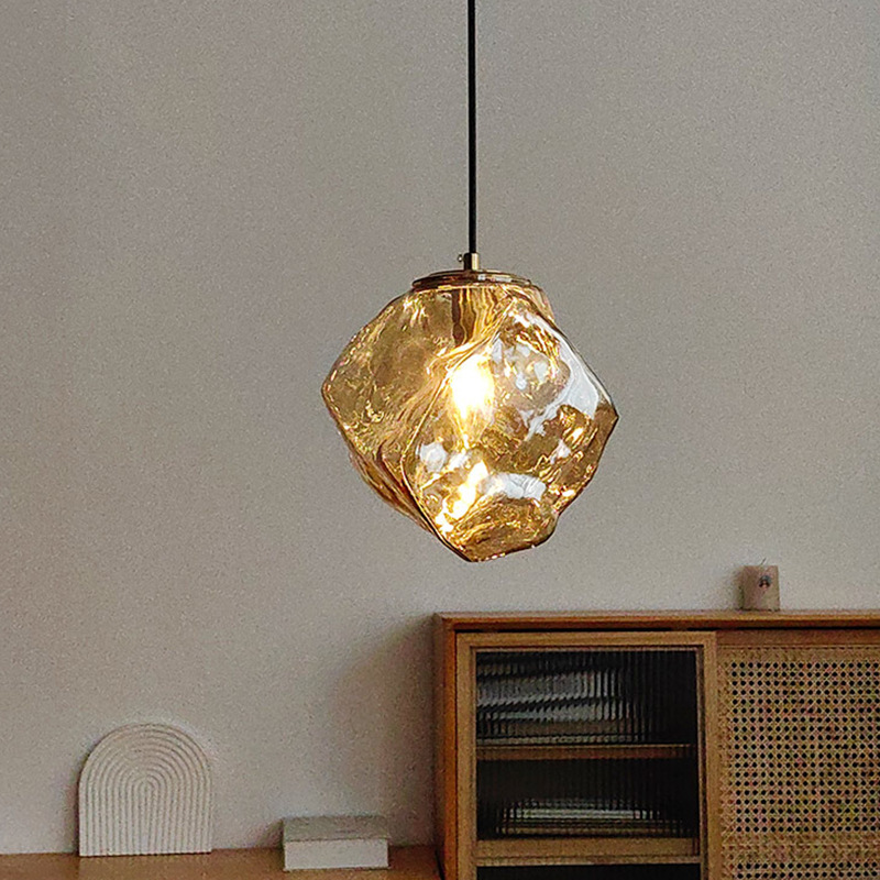 Japanese Style Lava Ice Block Creative Bedroom Bedside Chandelier Internet Celebrity Vintage Bar Restaurant Entrance Window Atmosphere Chandelier