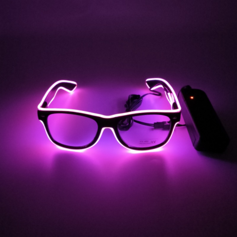 Fábrica directa fiesta gafas luminosas bar espectáculo gafas luminosas props cool led rescate fluorescente