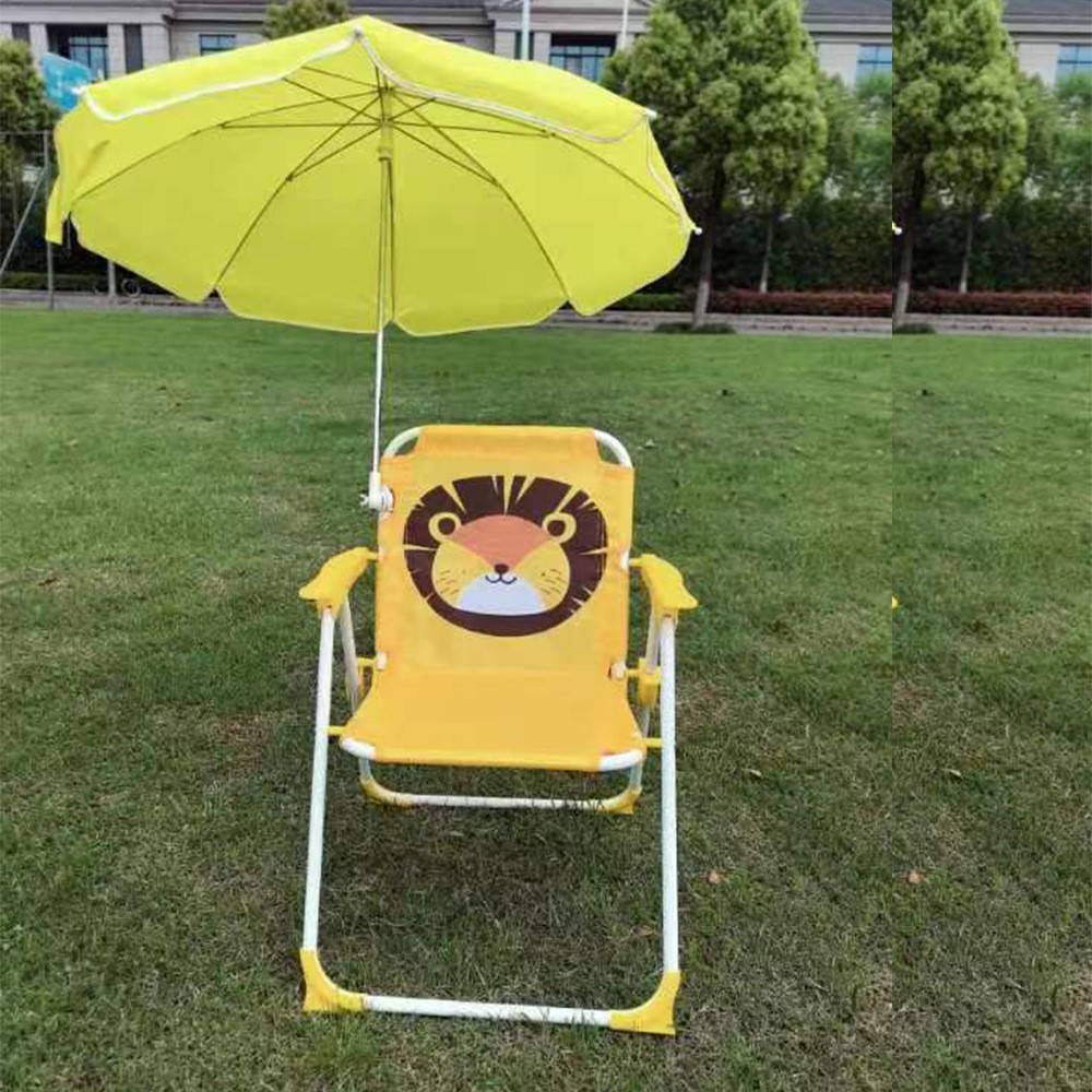 Amazon mejores ventas de niños sillas plegables al aire libre con paraguas sillas de camping portátiles taburetes pequeños taburetes Maza sillas paraguas