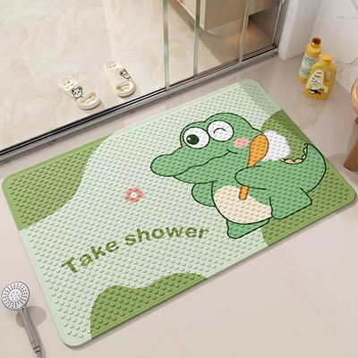Avtomobil döşəmə paspasları — Toilet Bathroom Floor Mat - little-crocodile-no-32-3565cmanti-slip-and-safe-bathing