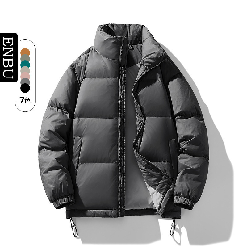 Winter New Men's Korean Style Stand Collar Pure Color Thickeneded Warm 90 White Duck down Jacket Trendy Couple Fashion Jacket Winter New Men's Korean Style Stand Collar Pure Color Thickeneded Warm 90 White Duck down Jacket Trendy Couple Fashion Jacket