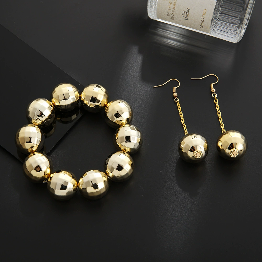 Трансграничные украшения для рук Европейская и американская мода преувеличенные серьги ожерелье трехмерный простой кулон женский комплект женские ювелирные изделия оптом