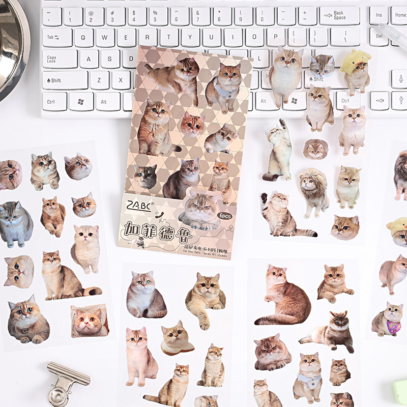 Miaoxing llamó pegatinas impermeables transparentes para mascotas diy diario material de decoración de dibujos animados gato pegatinas de papelería animal