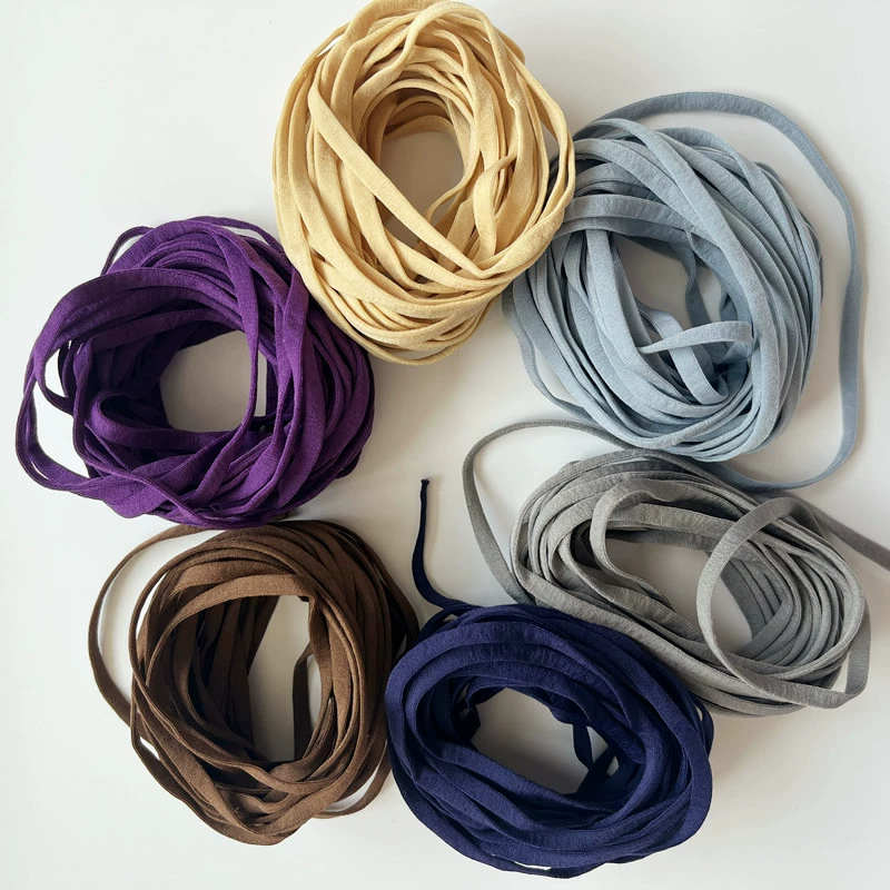 Оптовая продажа шнура для масок эластичный ремень черно-белый цветной ушной веревки n95 солнцезащитный ремешок для ушей 5 мм плоская эластичная веревка