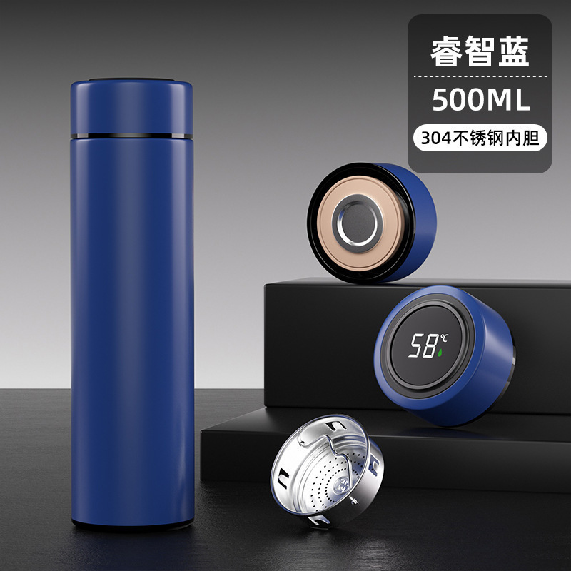 不锈钢智能显温保温杯创意商务礼品直杯户外便携车载水杯|undefined