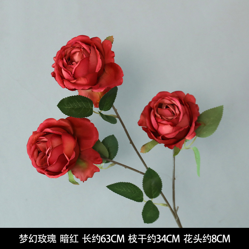 红色仿真花婚礼婚庆场地场景布置道具仿真花束花艺装饰花假花批发|undefined