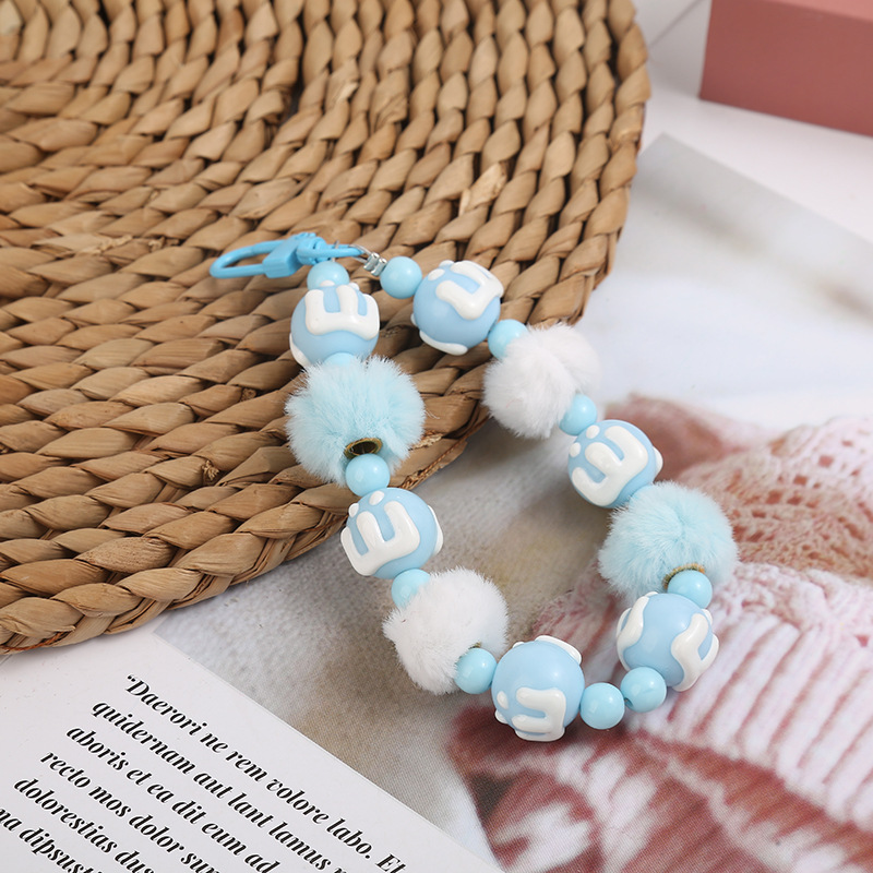 Nuevas letras creativas cuentas colgantes de teléfonos móviles bolsos bolsas de pelo llaveros de automóviles joyas colgantes caja ciega en vivo