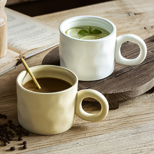 Huge Affordable Mug Features Hammered Breakfast Cup Daily Couple Cup Office Water Cup Slightly Flawed