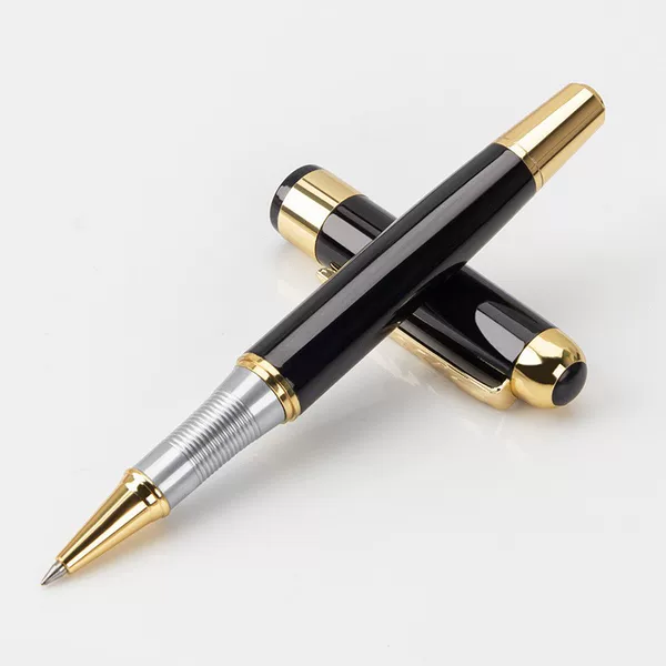 Ballpoint Pen Laser Logo Gift Box for Business Office Cap-Pull Bullet Advertising Metal Pen for Leaders