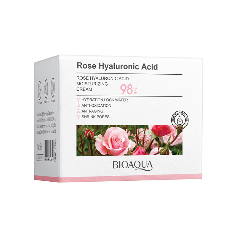 BIOAOUA Rose Hyaluronic Acid And Replenishing Brightening Skin Tone Moisturizing Firming Face Cream_voghion.com