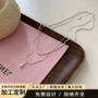 水滴双层定制银色锁骨链