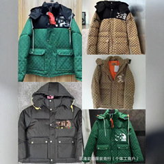 外贸冬季新款可拆卸连帽男女同款高版本休闲字母刺绣保暖棉服外套