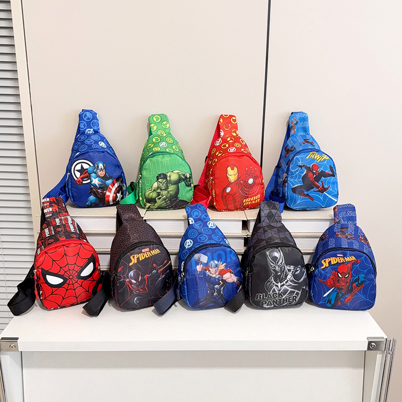 Children's Bag New Style Cartoon Cute Crossbody Bag Trendy Fashion Versatile Chest Bag Kindergarten Boys Shoulder Bag Coin Purse