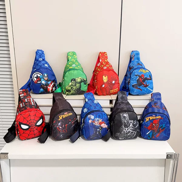 Children's Bag New Style Cartoon Cute Crossbody Bag Trendy Fashion Versatile Chest Bag Kindergarten Boys Shoulder Bag Coin Purse