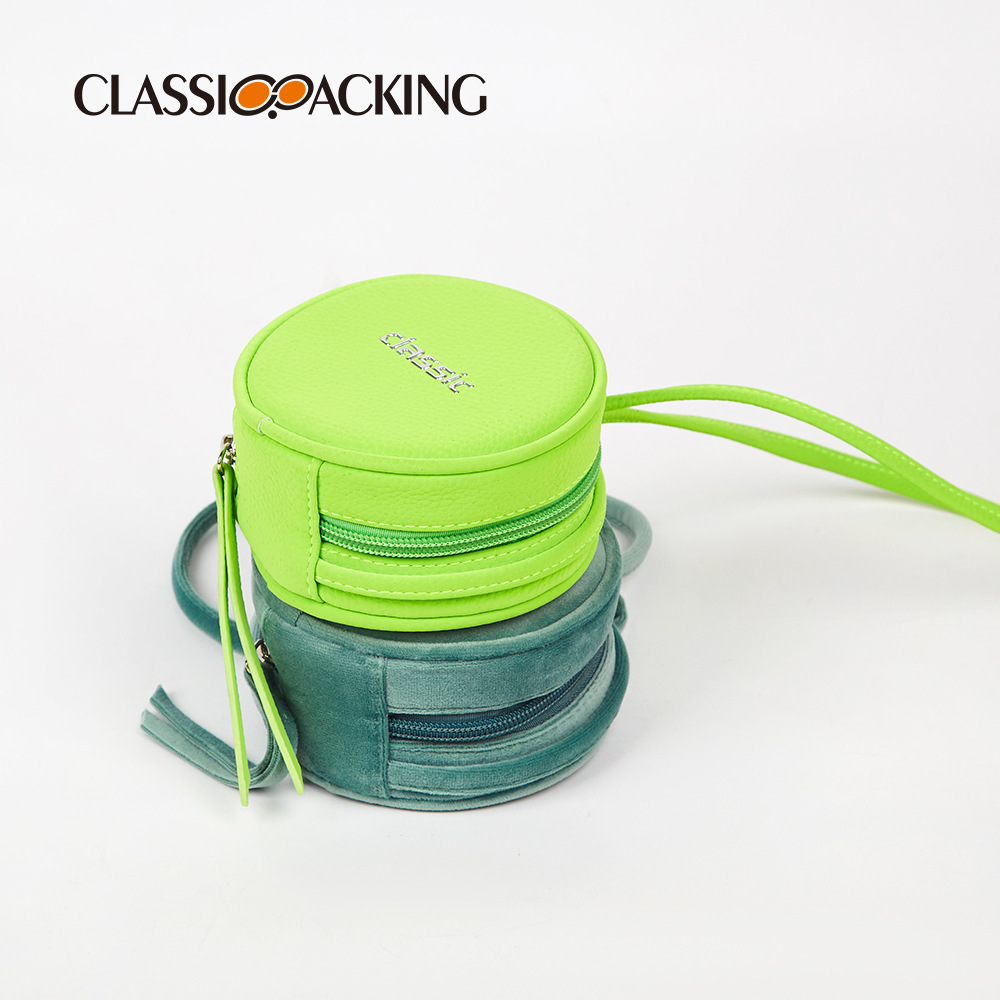 Bolsa de almacenamiento al por mayor de fábrica, material de terciopelo, sobre rojo, bolsa de almacenamiento portátil mini multifuncional, logotipo impreso