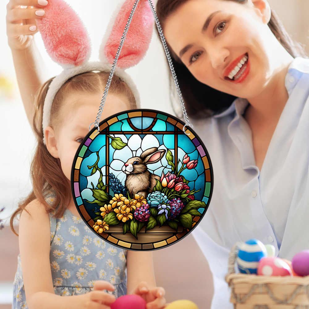 95g Weight pendant Home Textiles & Decor Type Acrylic Material Easter Festival Rabbit Pattern Casual, Elegant, Classical Style Easter Casual Elegant Classical Rabbit Arylic Party Supplies Decorations 12