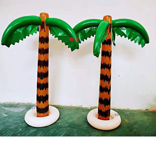 Manufacturers Custom Pvc Inflatable Coconut Tree Party Stage Decoration Pvc Coconut Tree Potted Plants