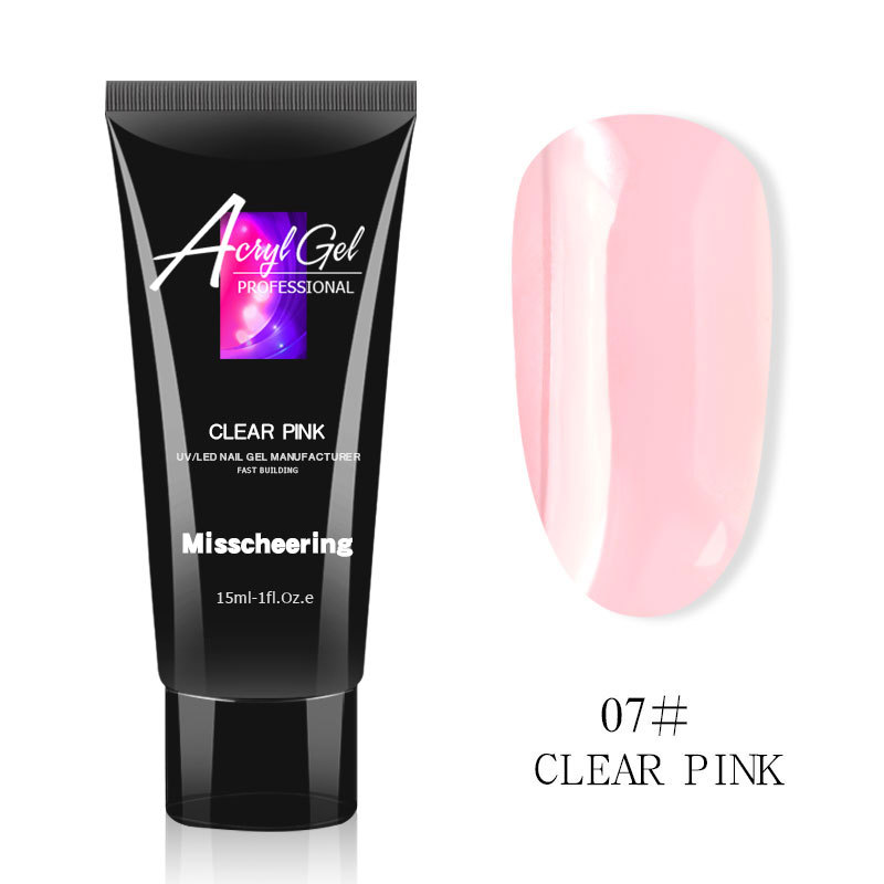 Gel de extensión de uñas transfronterizo 15ml, gel de fototerapia cristalino de extensión rápida de uñas, venta al por mayor de fábrica de gel de fototerapia