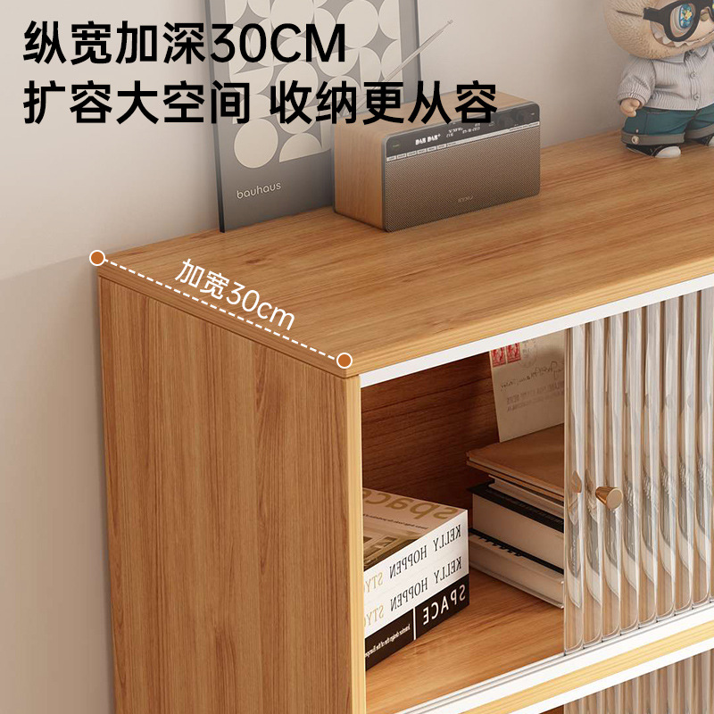 Estantes de madera maciza estantería de piso sala de estar 2025 nuevo gabinete de biblioteca casero gabinete de almacenamiento combinado gabinete de exhibición