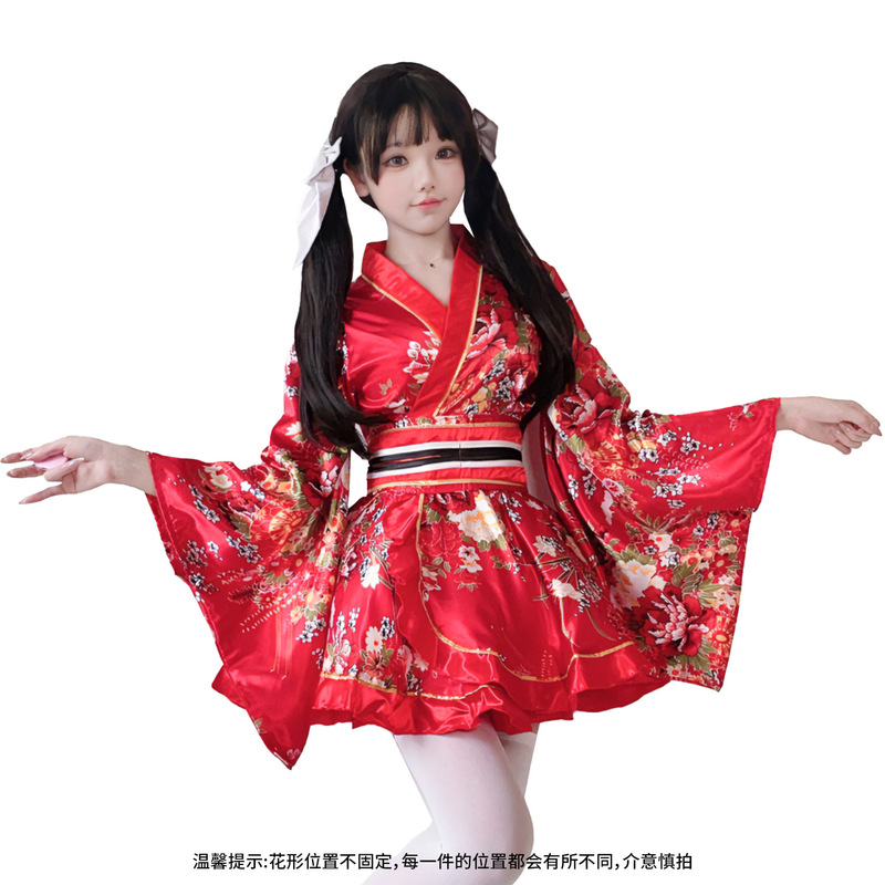 Japanese formal wear traditional kimono cosplay clothing summer style printing improved bathrobe Kimono ladies suit Japanese formal wear traditional kimono cosplay clothing summer style printing improved bathrobe Kimono ladies suit
