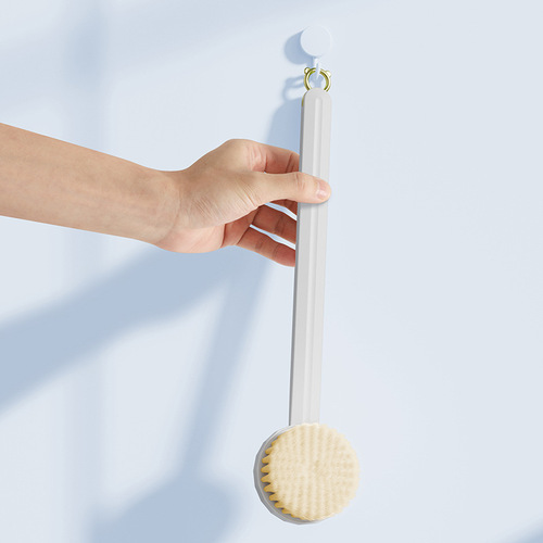 Bath brush, back rub brush, long handle, soft-bristled double-sided bath brush, mud removal, dust removal, bath brush back artifact
