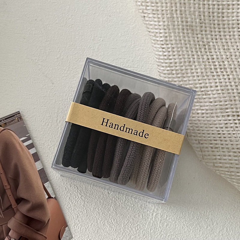 Anello per capelli intrecciato in scatola, corda per capelli senza cuciture, nuovo stile, elegante, semplice, elastico per capelli da ragazza, accessori per capelli_voghion.com