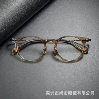 日系复古板材玳瑁色眼镜框女 网红素颜BJ同款Chapter纯钛眼镜男
