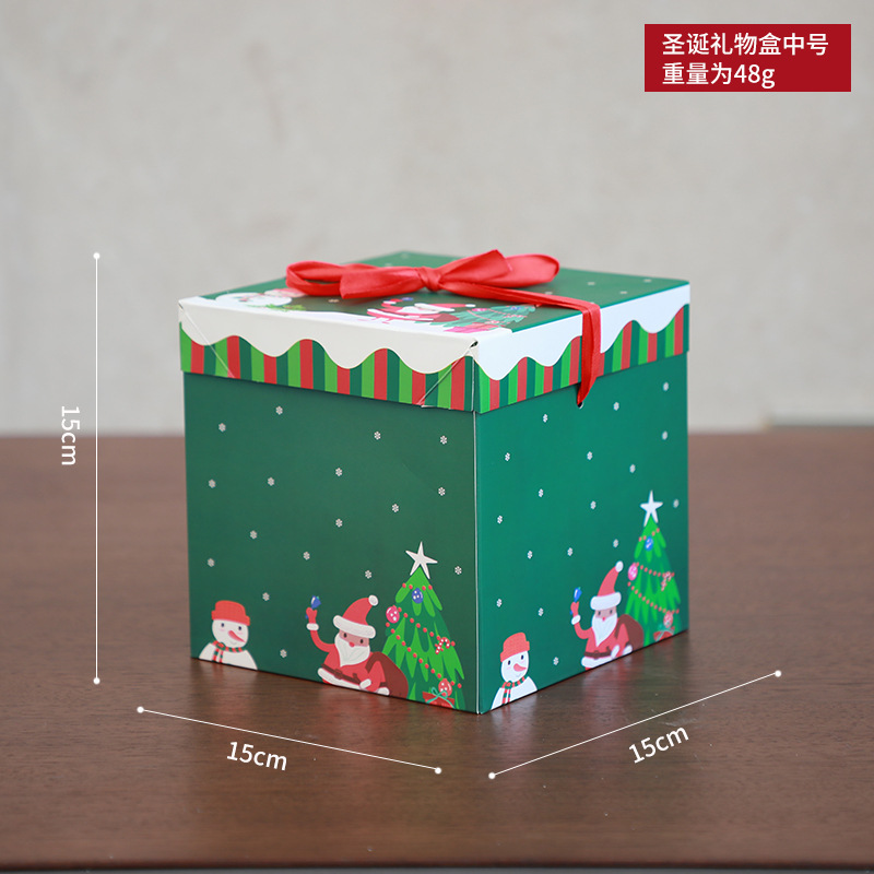 Navidad regalo embalaje caja de regalo decoración escena diseño suministros Nochebuena caja de dulces niños adultos
