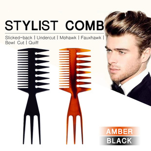 Comb Cross-border Amazon Art Comb Painting Comb Fish Bone Comb Three-in-One Style Comb Oil Head Wide Tooth Comb Hair Comb