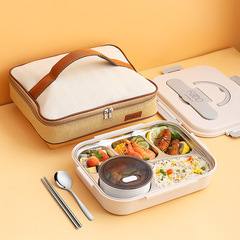 316 stainless steel insulated lunch box, portable handle, office worker lunch box, student microwaveable Japanese lunch box