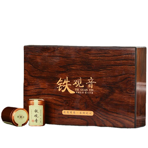 Fujian Anxi Tieguanyin Aromatic Oolong Tea Leaf Gift Box Wholesale Wooden Box High Mountain Green Tea Leaf for Gifting