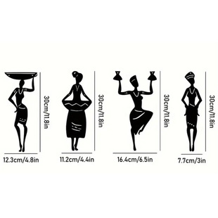 Iron Cross-Border Export Metal Wall-Mounted Floor-Standing African Woman Various Combinations Study Living Room Bedroom Decoration