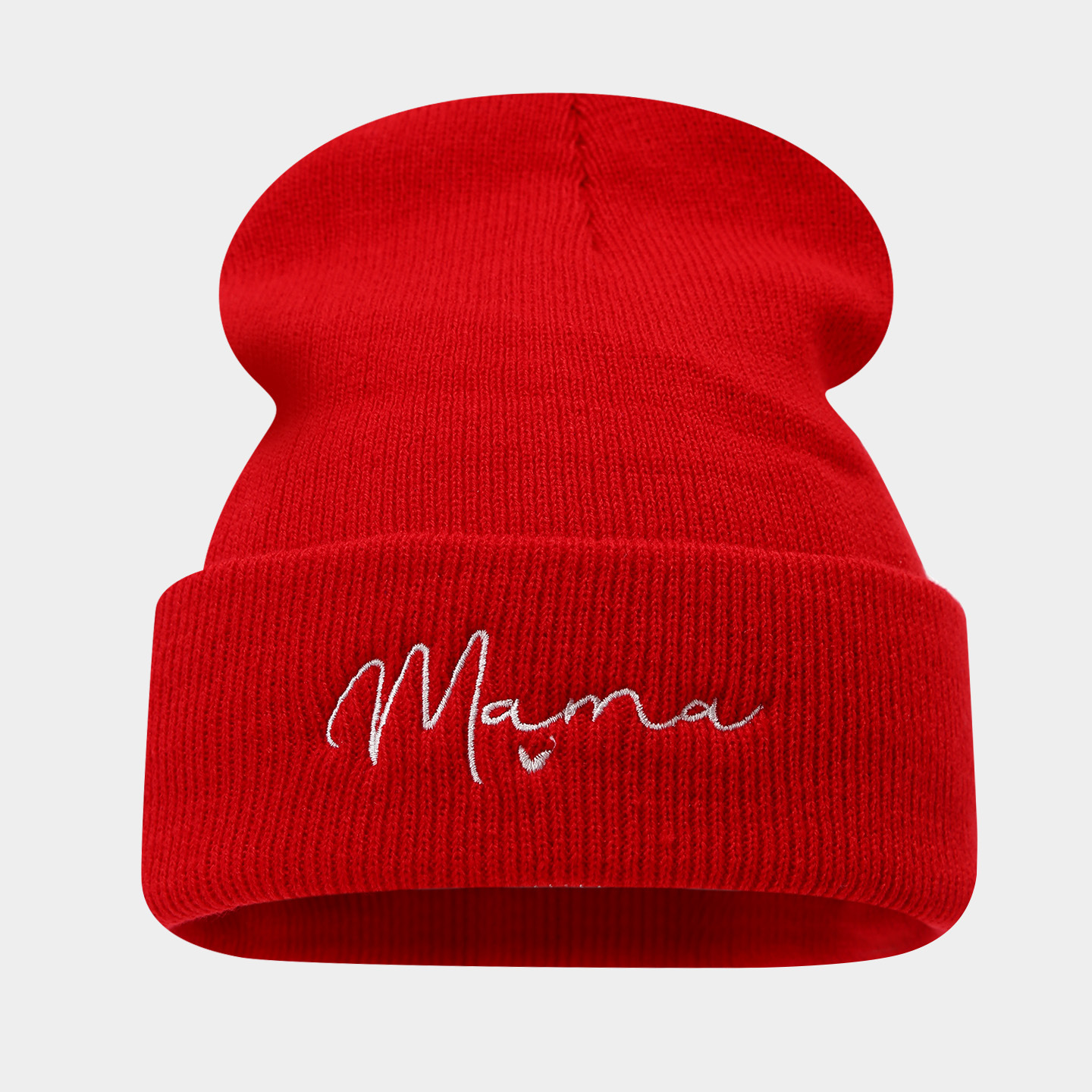 Modas coreanas de moda madre sombrero de punto bordado letras sombrero de lana callejera protector de orejas sombrero frío mujer