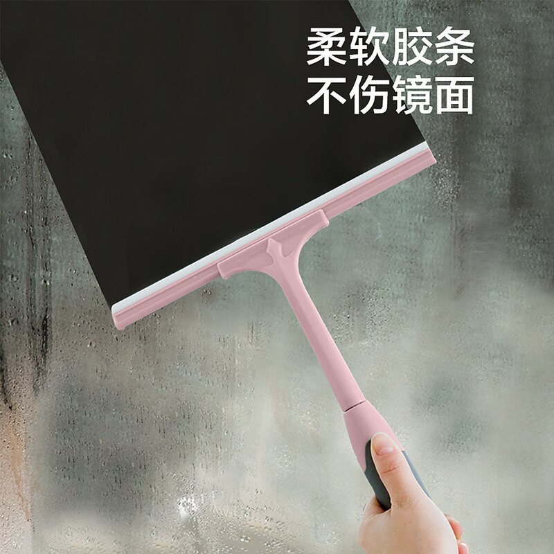 Glass Cleaning Tool for Home Bathroom Mirrors and Countertops, Silicone Scraper, Window Cleaning Tool with 360-Degree Rotating Head