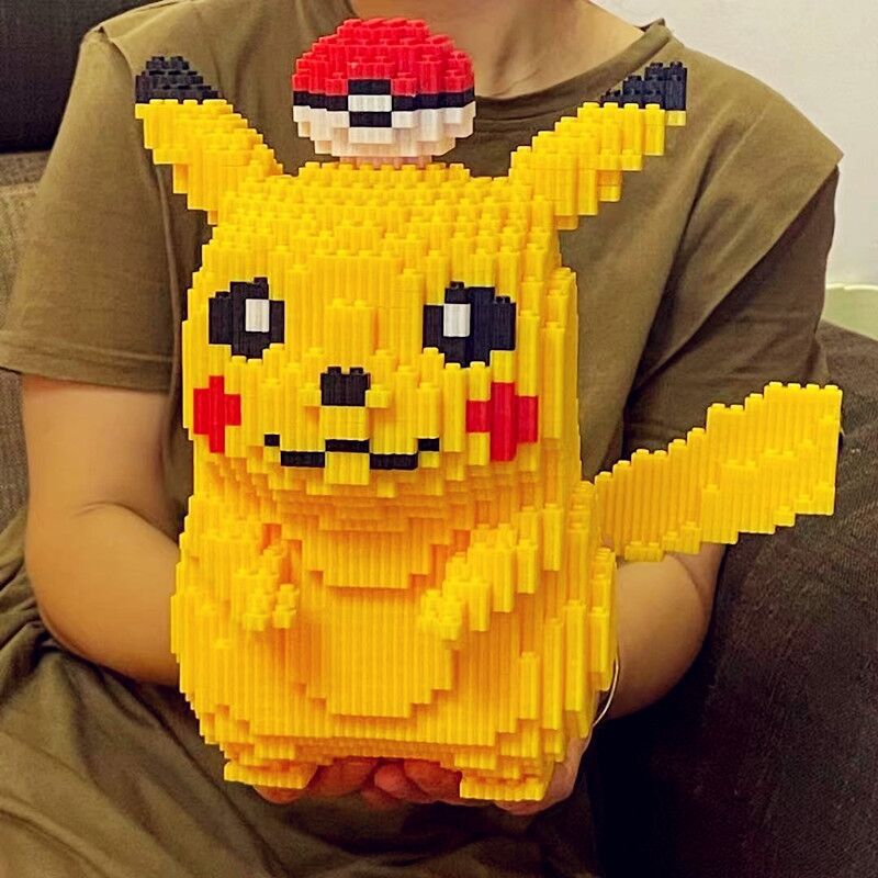 Cls Chaole Sen Super Large Pikachu Small Particle Nezha Children's Building Block Toy Boys and Girls Birthday Gift Cls Chaole Sen Super Large Pikachu Small Particle Nezha Children's Building Block Toy Boys and Girls Birthday Gift