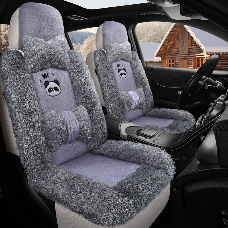 Katong Winter Plush Car Seat Cover Five-Seat Universal Full Surround (Wool pad) - standard-version