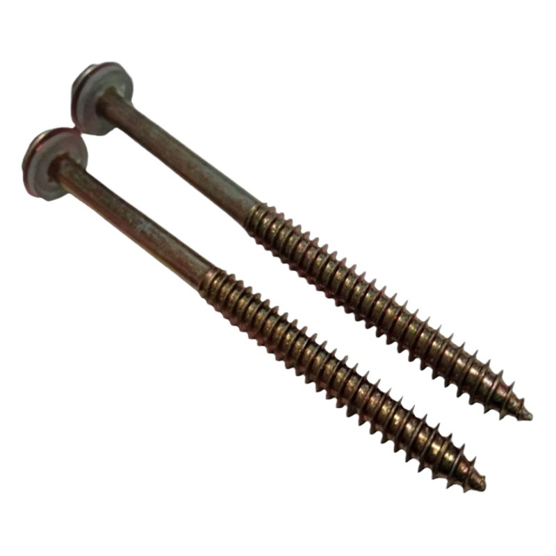 Tornillos hexagonales externos con cabeza de broca, acero al carbono, galvanizados, resistentes a la oxidación, cotización FOB transfronteriza.