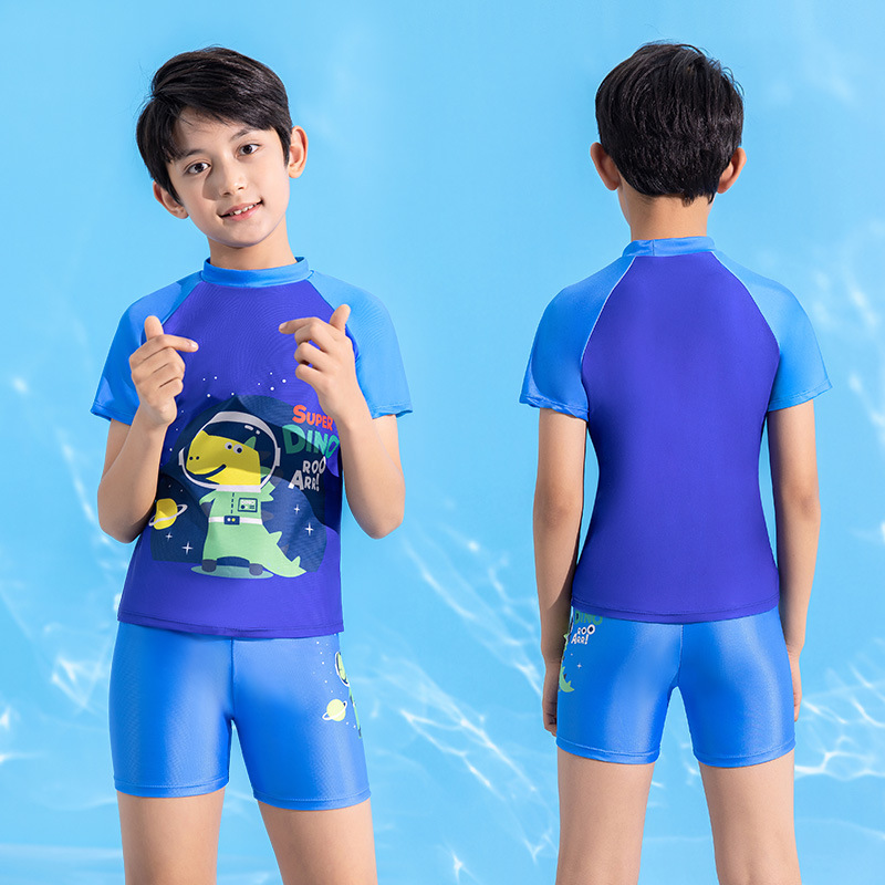 Traje de baño para niños 2023 nuevos niños intermedios Corea del Sur lindos niños de dibujos animados divididos traje de baño de secado rápido