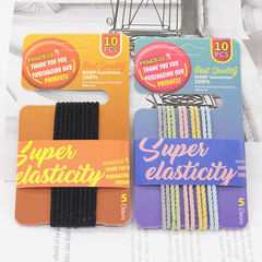 INS influencer-style high-elasticity colorful nylon hair ties, rubber bands, and hair accessories—single pack for hair styling