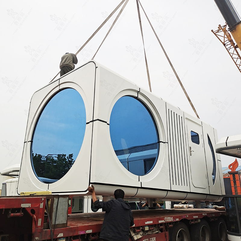 Venta directa de fábrica cápsula espacial de vacaciones B & B estructura de acero engrosada tecnología sentido Hotel De vacaciones campamento cápsula espacial image 3
