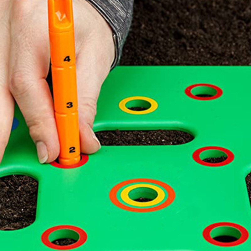 New Seeding Template Seeding Square Square Gardening Seed Spacer Tool Vegetable Plant Planting Board