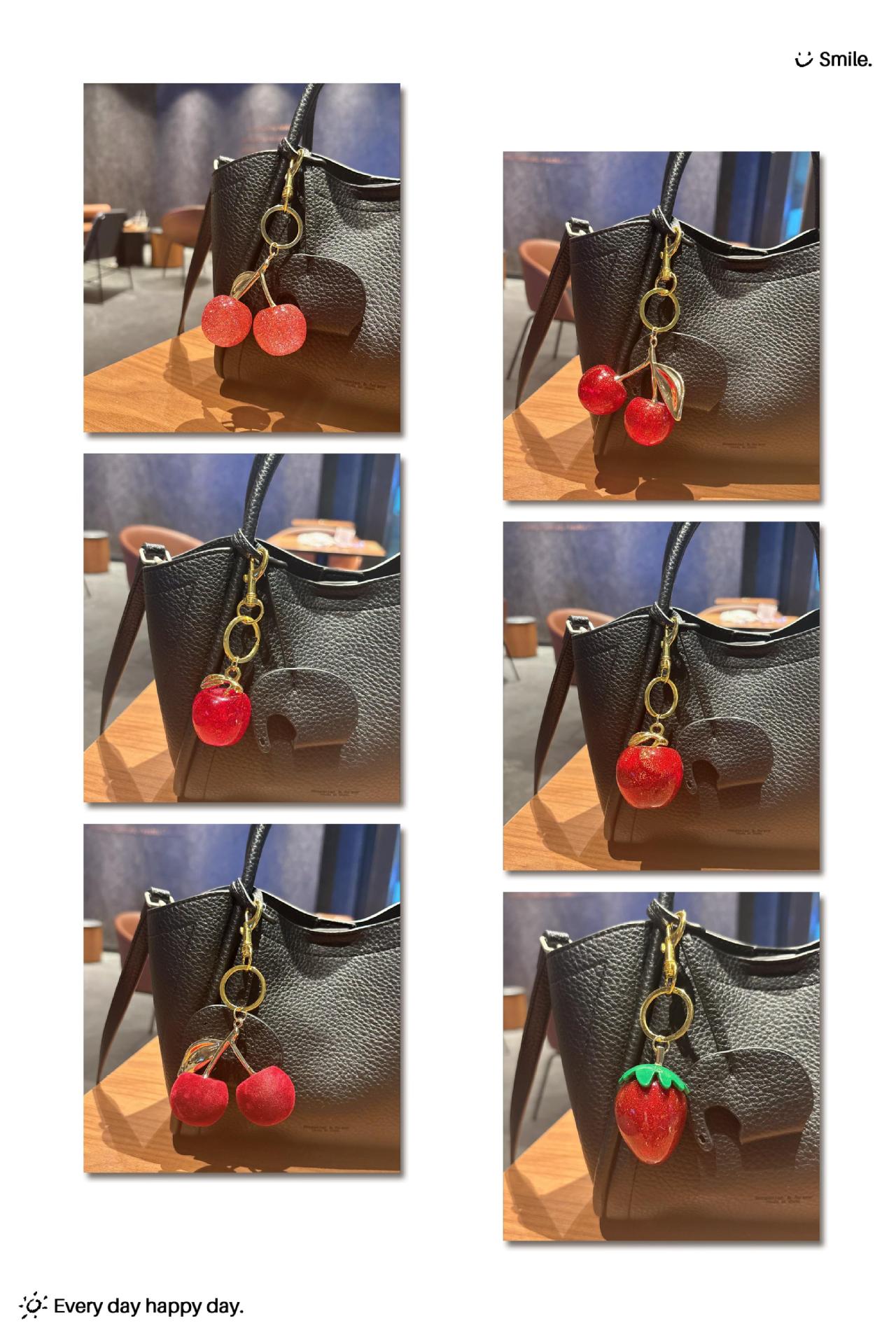 64g Weight Bag Pendant, Keychain Classification 1 Piece Quantity Casual, Street Occasion Resin Material Fruit Pattern Unisex Gender Cute Style 1 Piece Cute Fruit Resin Unisex Bag Pendant Keychain 1