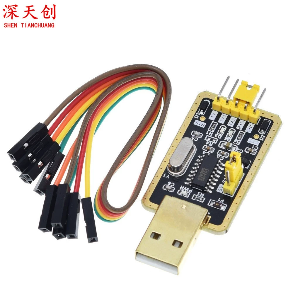 Tuhao Gold CH340G RS232 литр USB-модуль TTL для последовательного порта девять обновлений маленькая плата TTL линия щетки